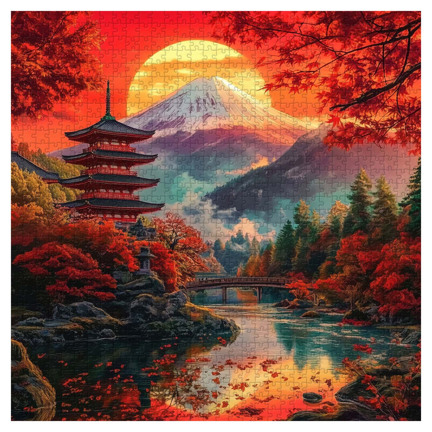 Fuji's Autumn Elegance Puzzle 1000 Teile