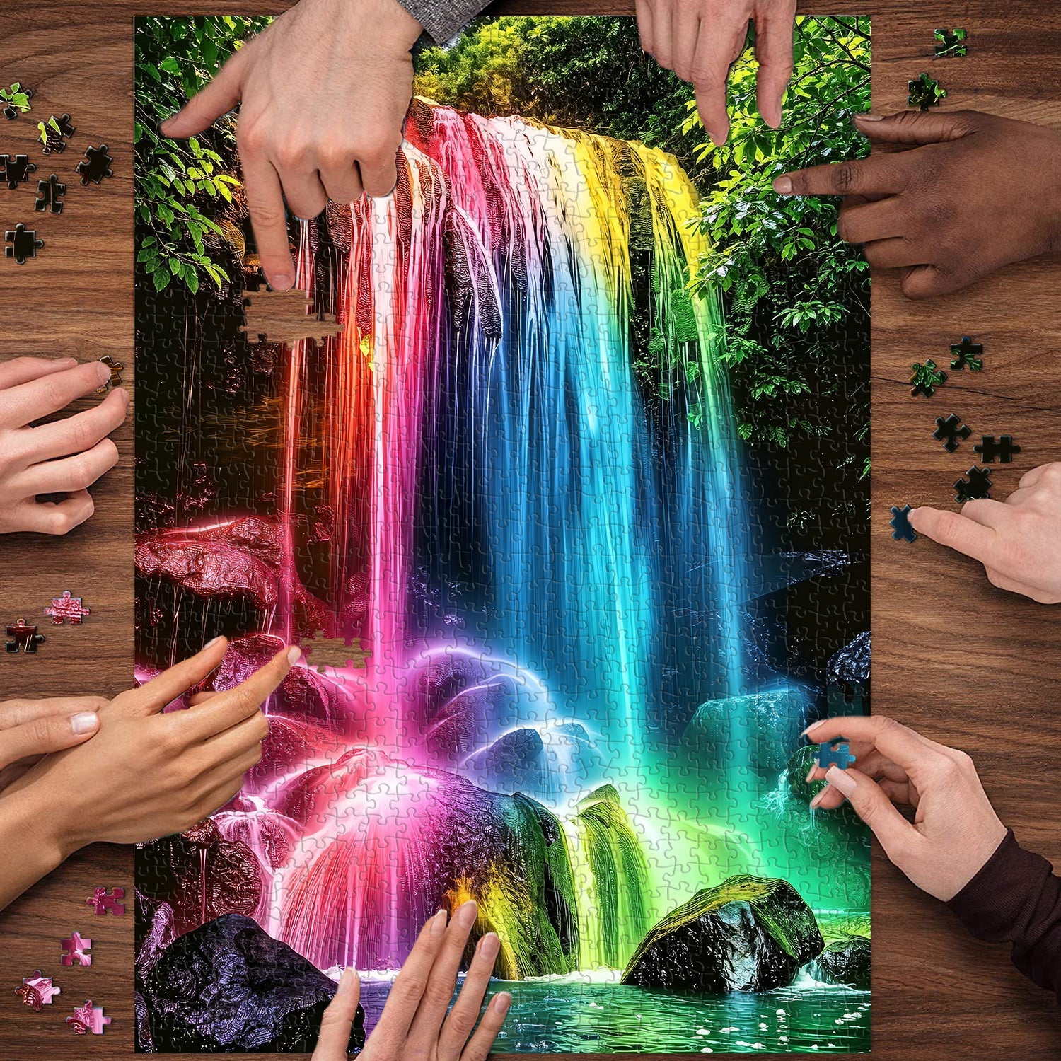 Neon Wildwood Stream Jigsaw Puzzle 1000 Pieces