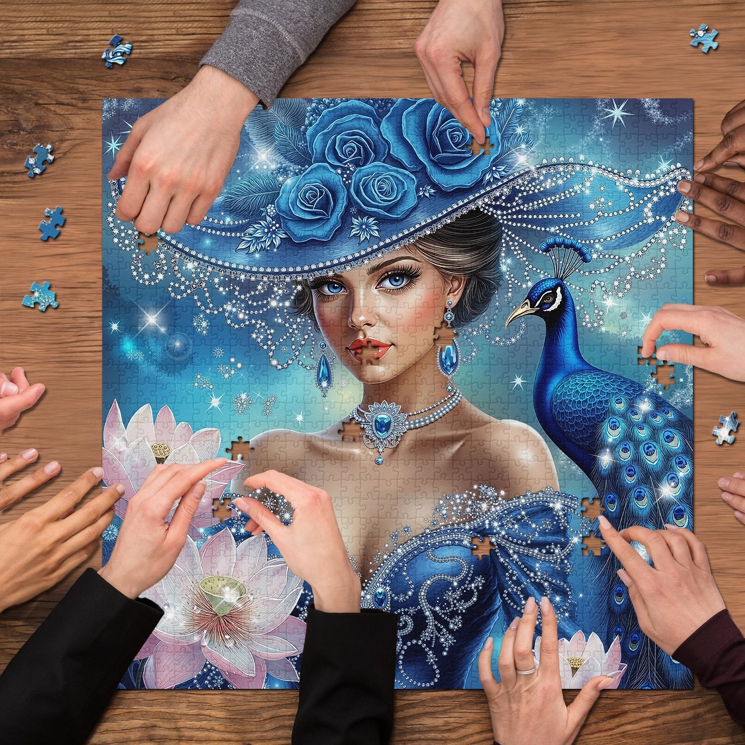 The Peacock Lady Jigsaw Puzzle 1000 Pieces