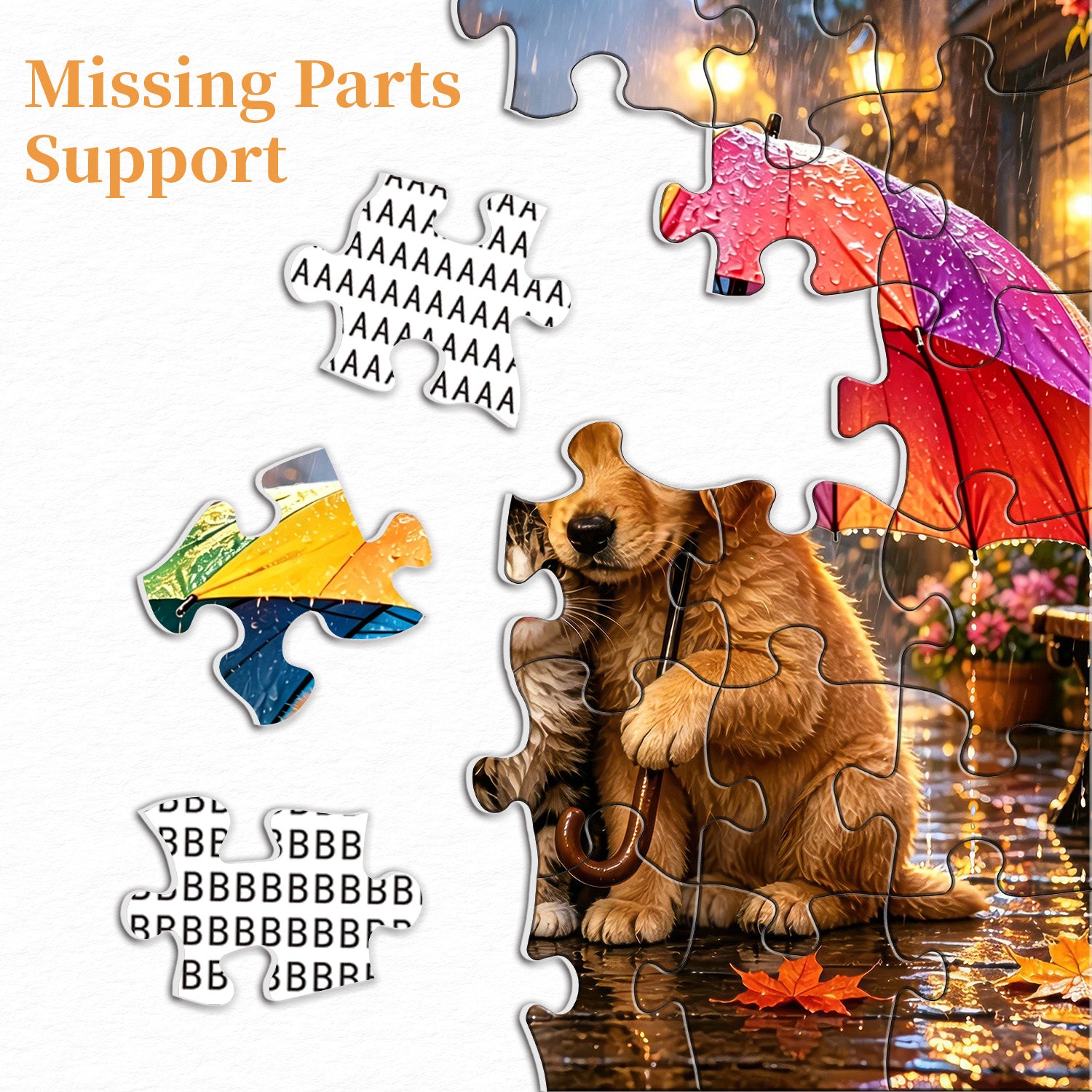 Puzzle Rainbow Umbrella Buddies da 1000 pezzi