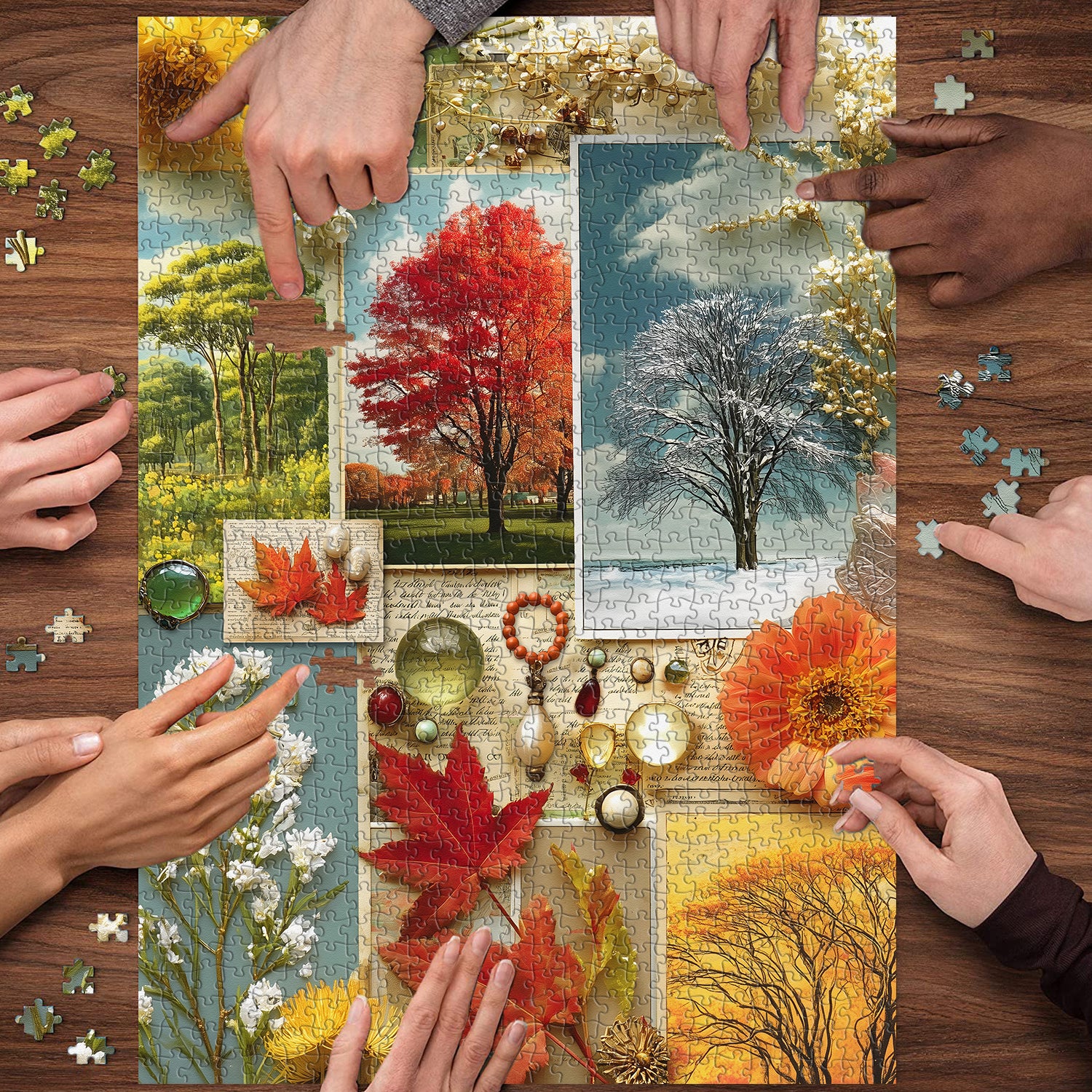 Letters of the Seasons Jigsaw Puzzle 1000 Pieces