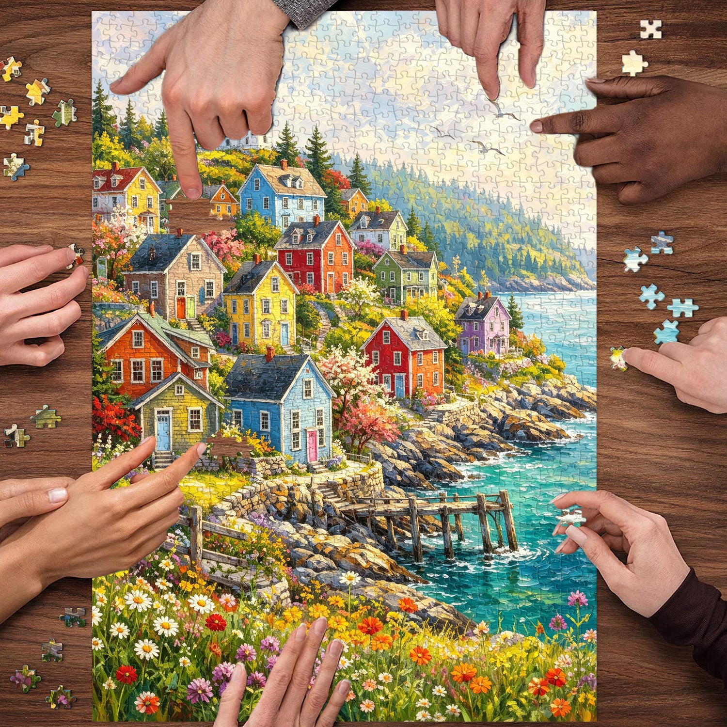 Sea Isle Town Jigsaw Puzzle 1000 Pieces
