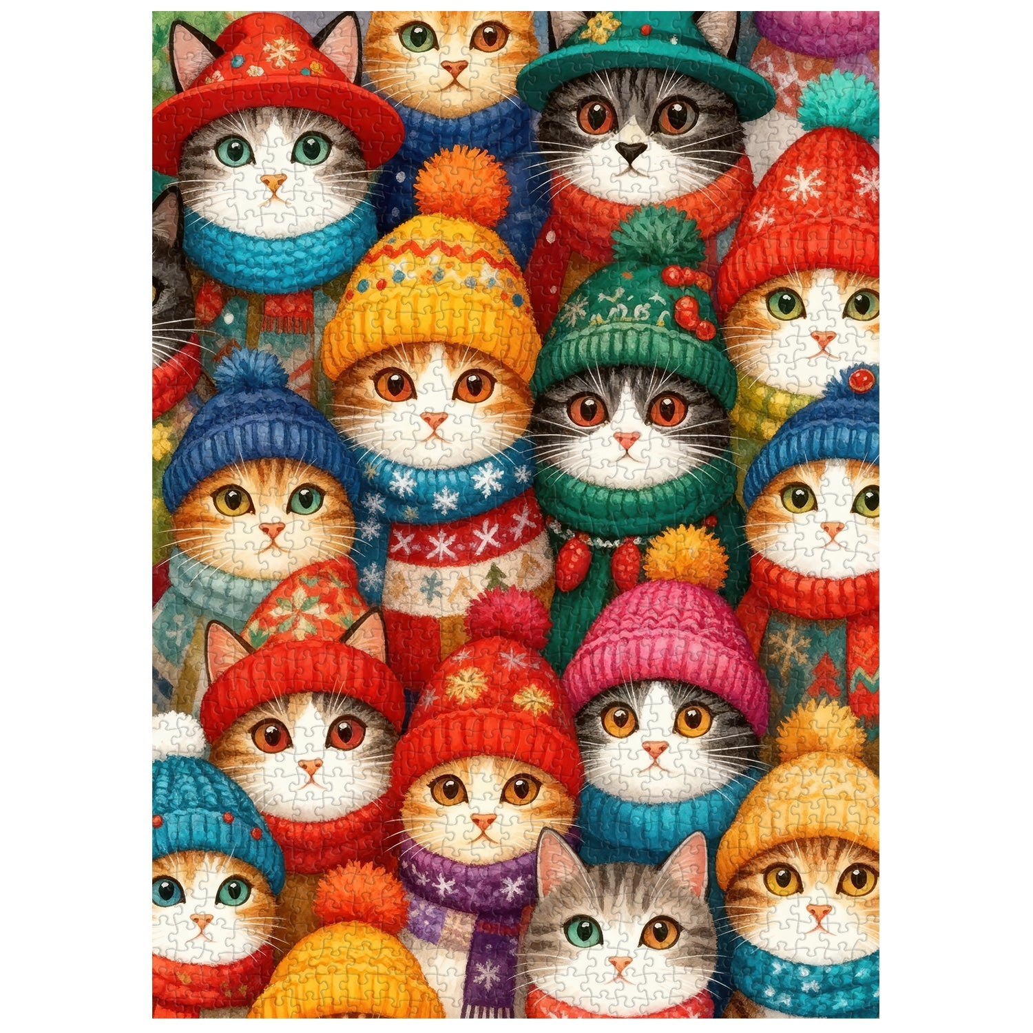Hat-wearing Cat Crew Jigsaw Puzzle 1000 Pieces