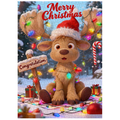 Light Reindeer Delight Jigsaw Puzzle 1000 Pieces