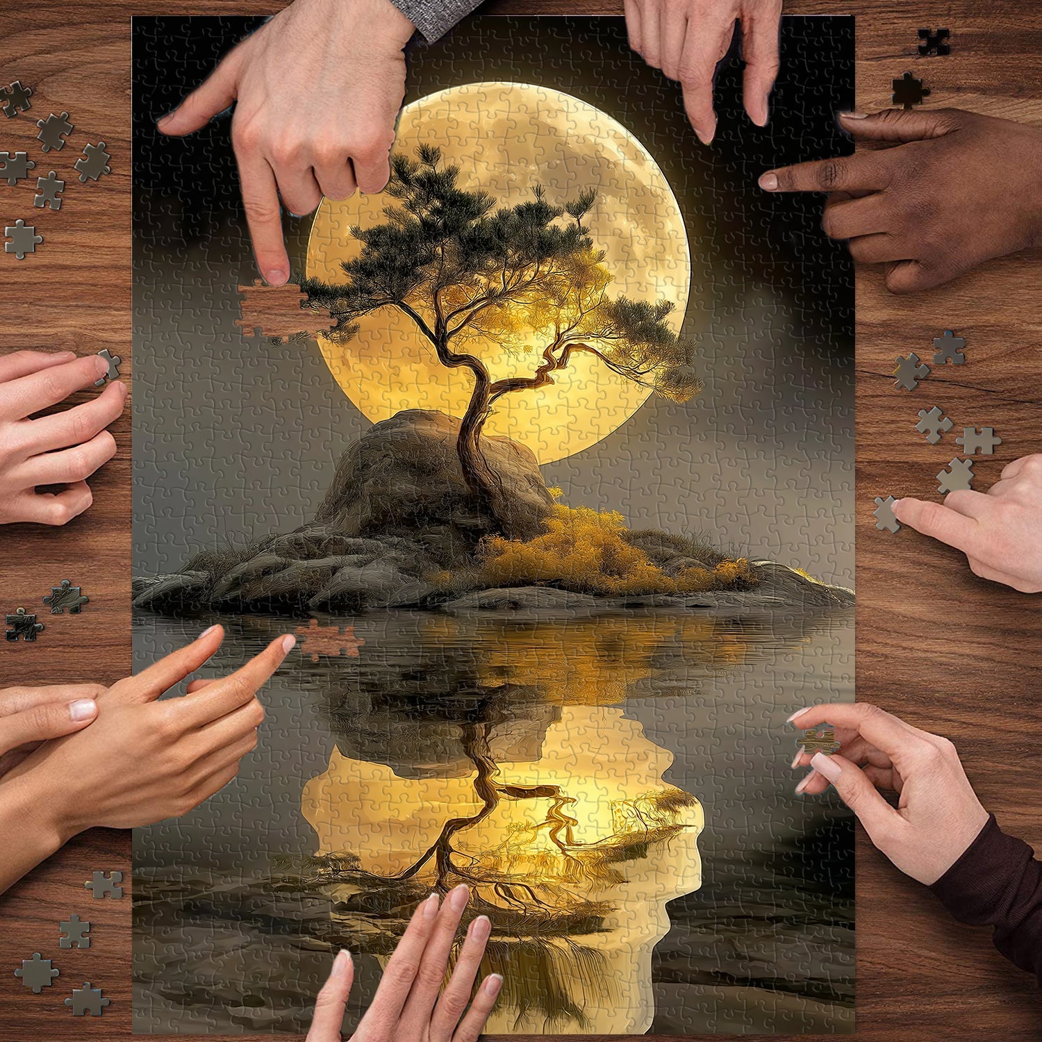 Moonlit Tree Jigsaw Puzzle 1000 Pieces