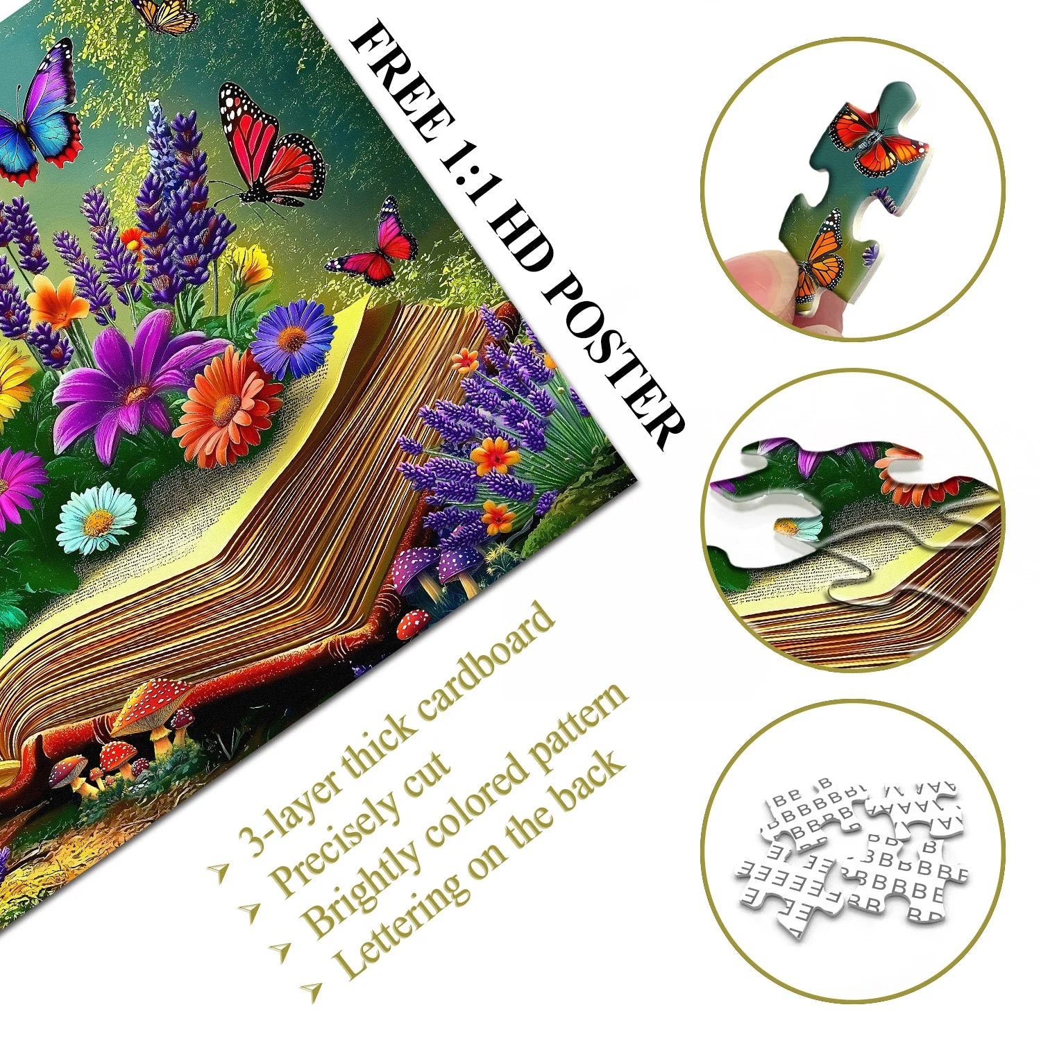 Chapapier floral puzzle 1000 pièces