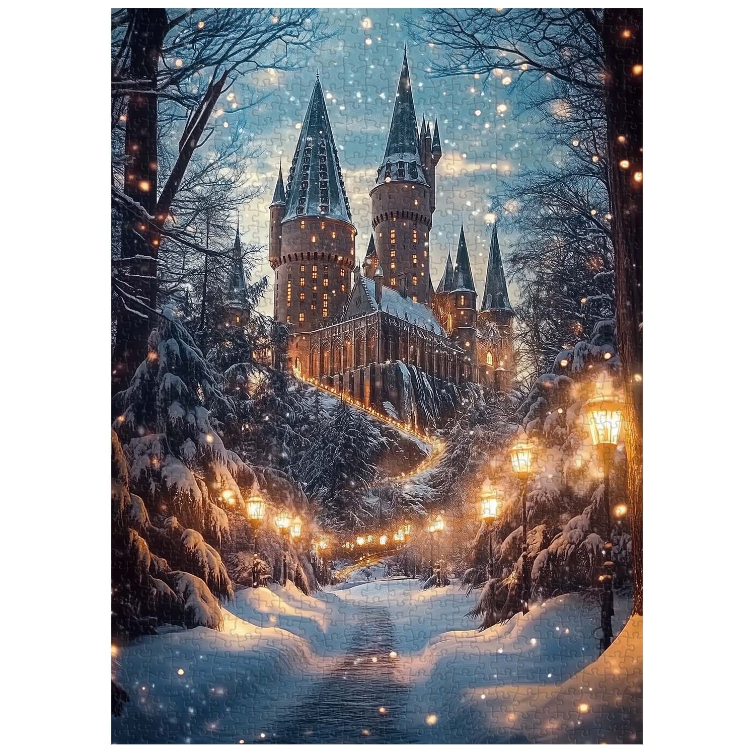 Poudlard Castle en hiver Puzzle 1000 pièces 1000 pièces