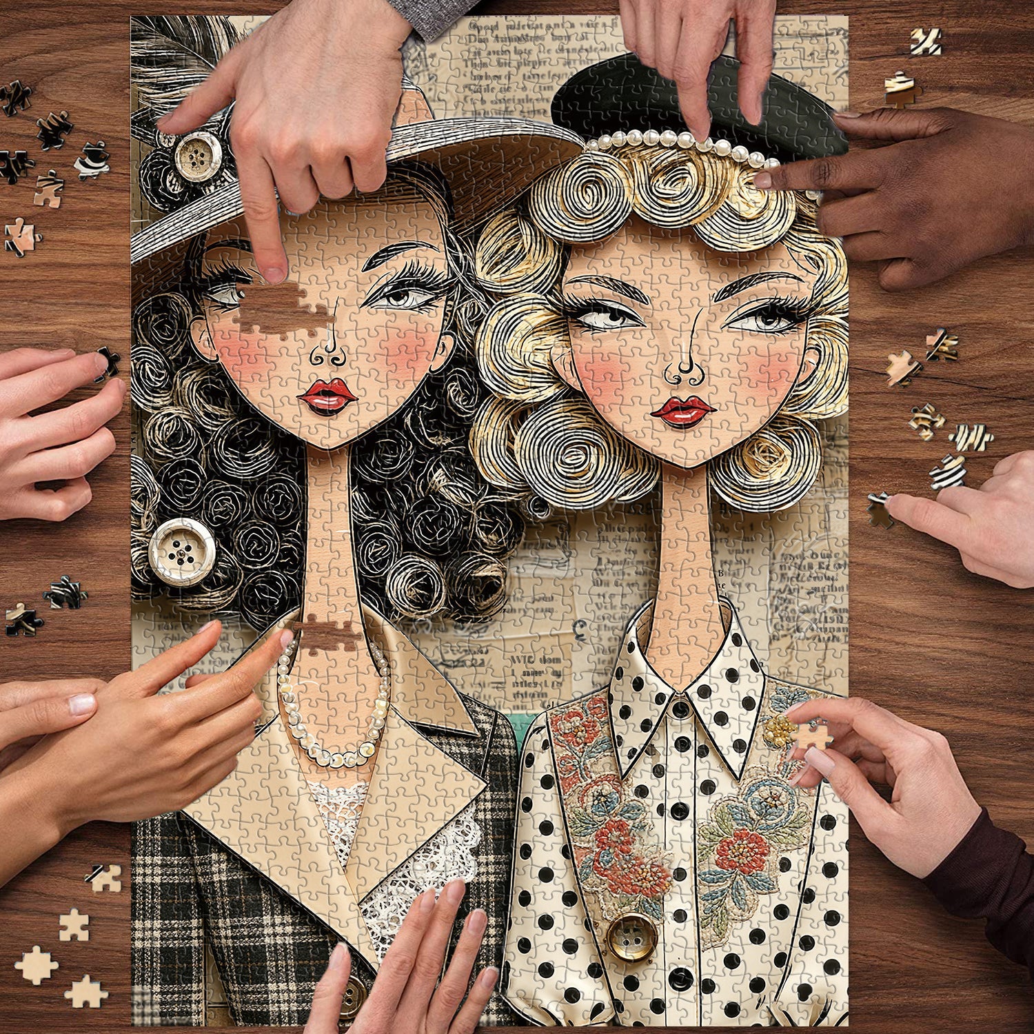 Puzzle per donne alla moda da 1000 pezzi