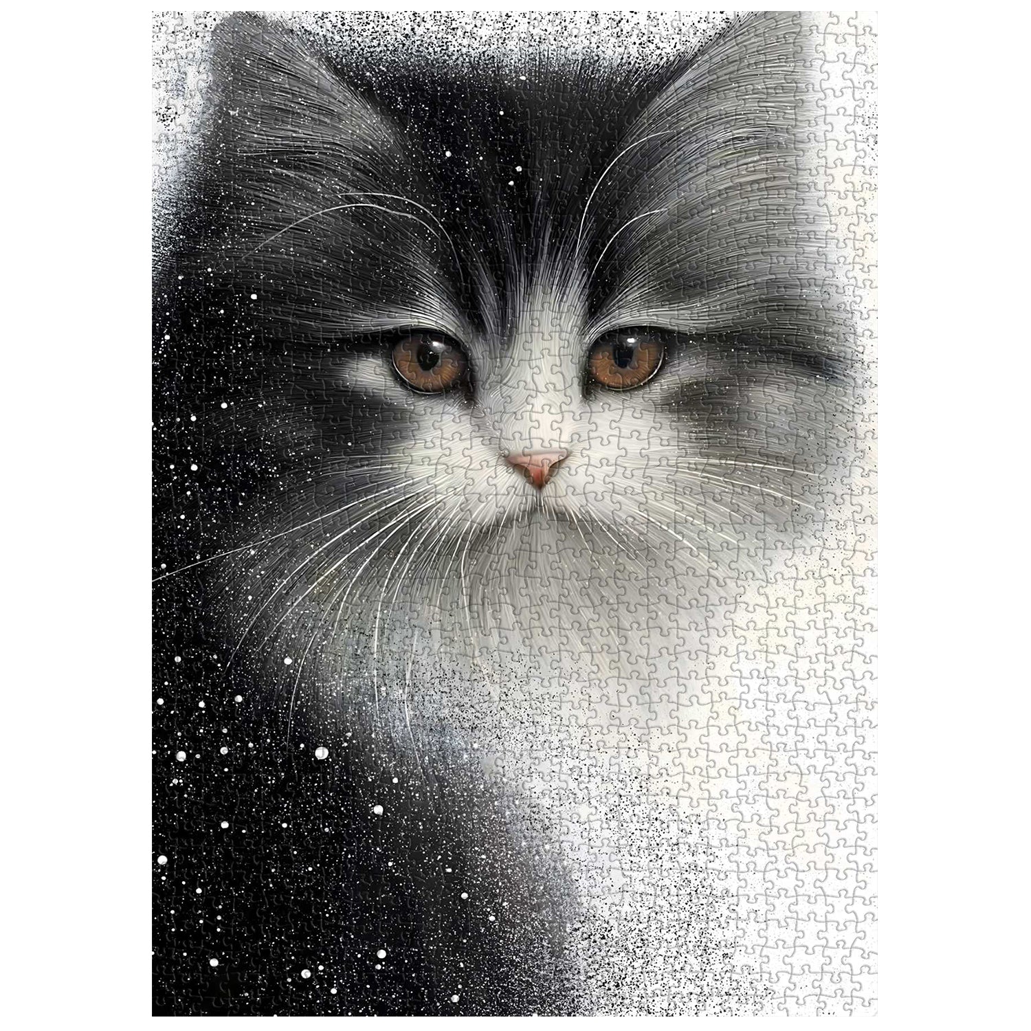 Cat Snow Mist Jigsaw Puzzle 1000 pièces