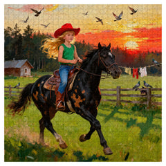 Galloping à Dusk Jigsaw Puzzle 1000 pièces