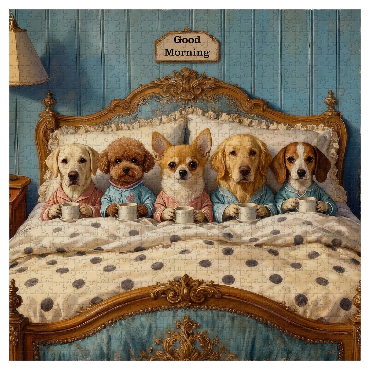 Cozy Pajama Pups Jigsaw Puzzle 1000 Pieces