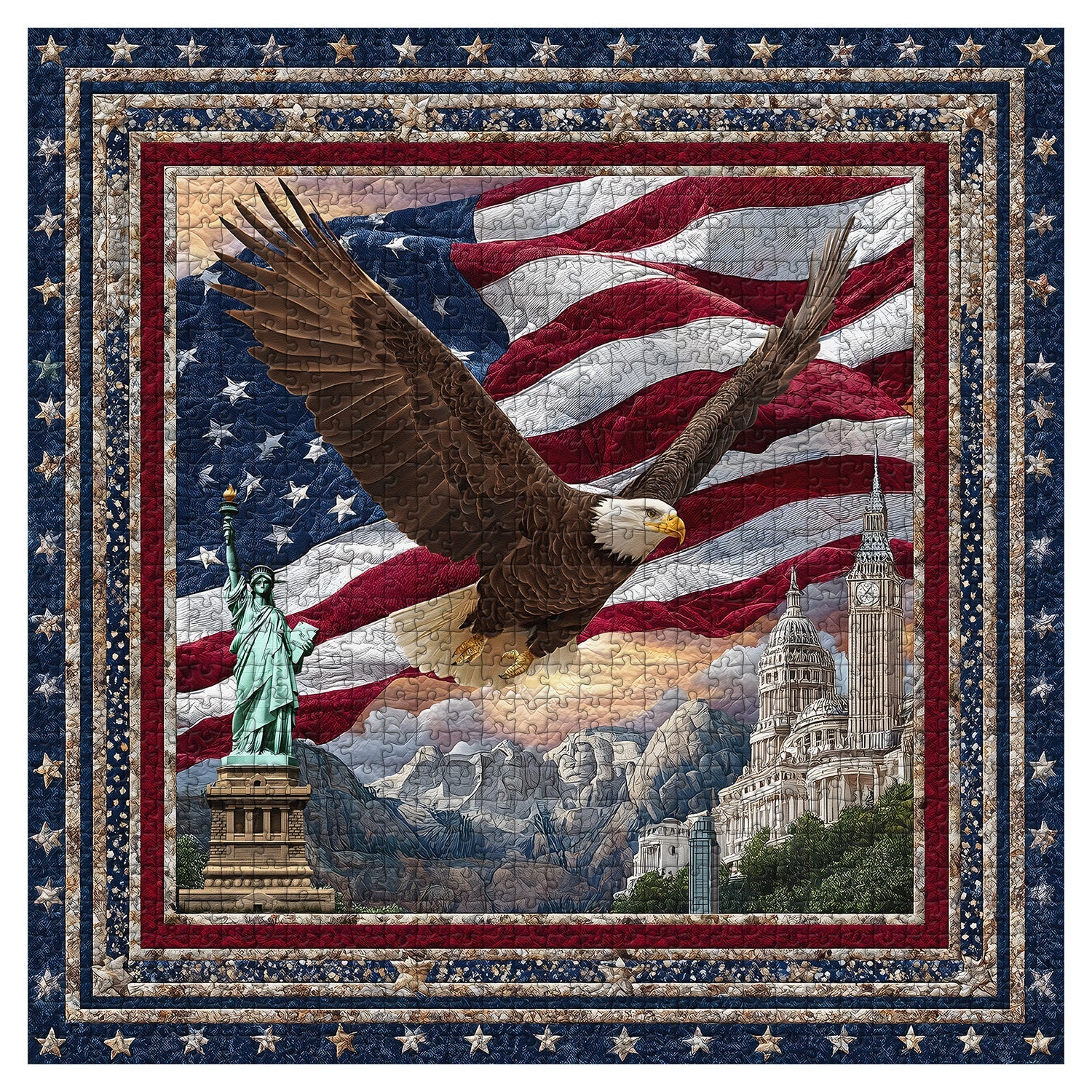 Puzzle Aigle sur la Liberté 1000 pièces