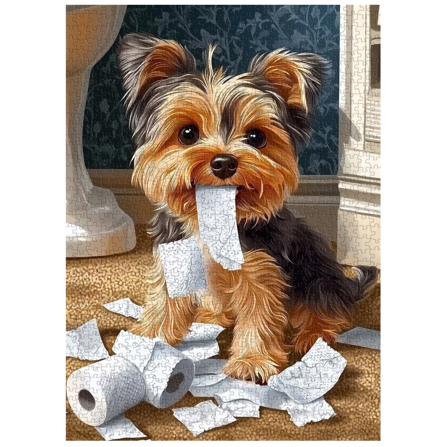 Mischief Maker Yorkie Jigsaw Puzzle 1000 Pieces