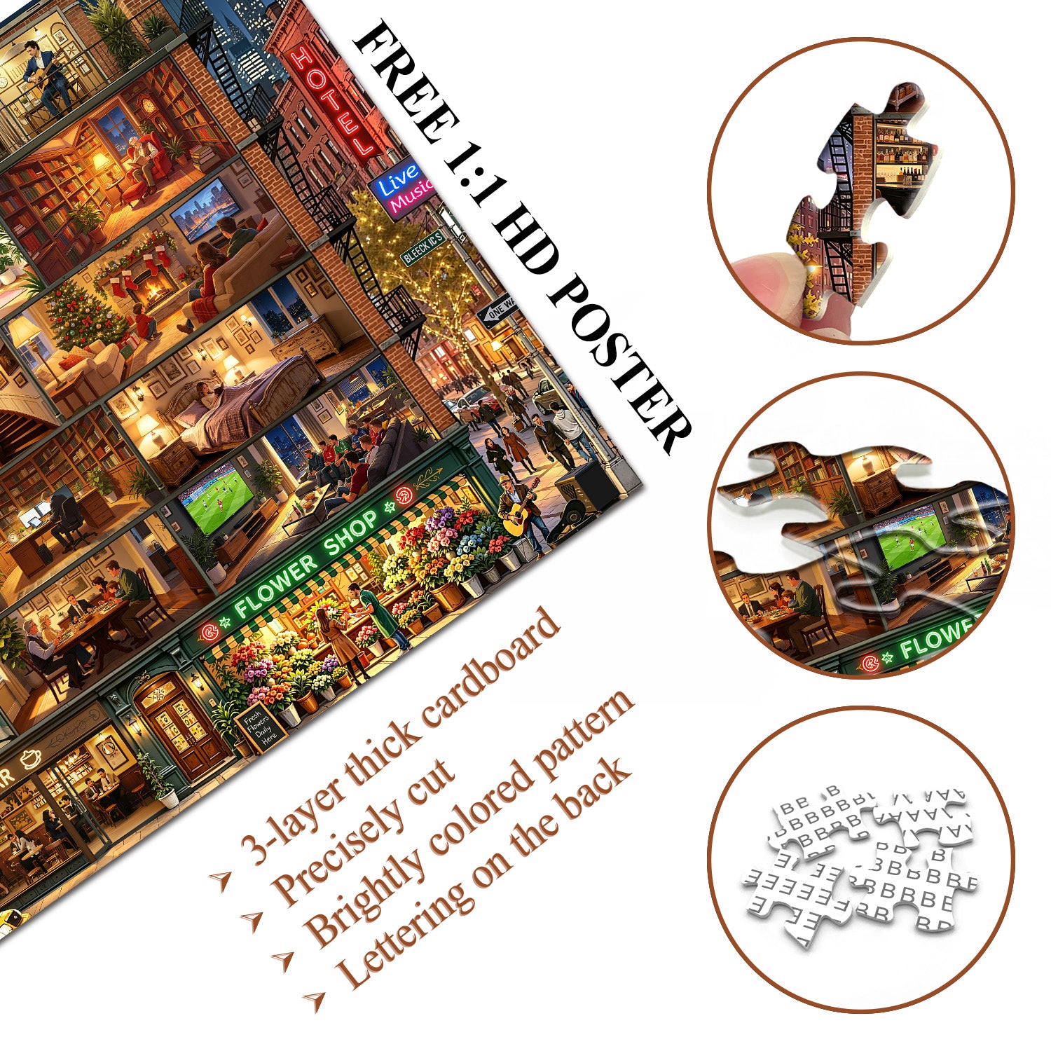 Home in Night Jigsaw Puzzle 1000 Pieces