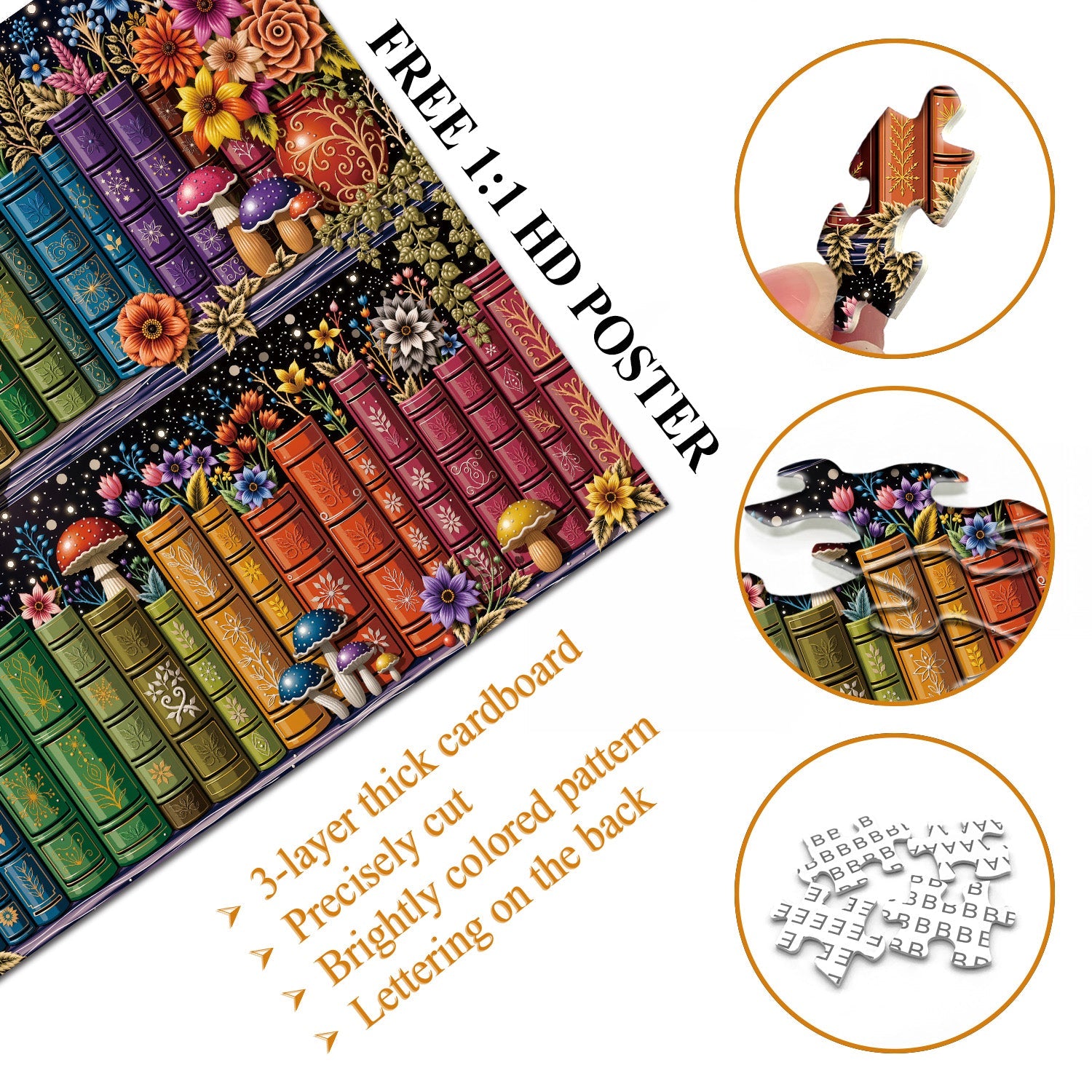 Puzzle da scaffale botanico 1000 pezzi