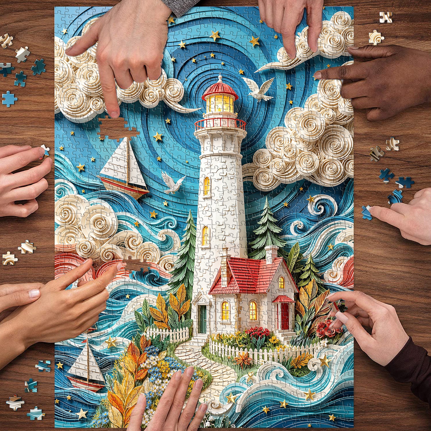 Leuchtturmträume Puzzle 1000 Teile