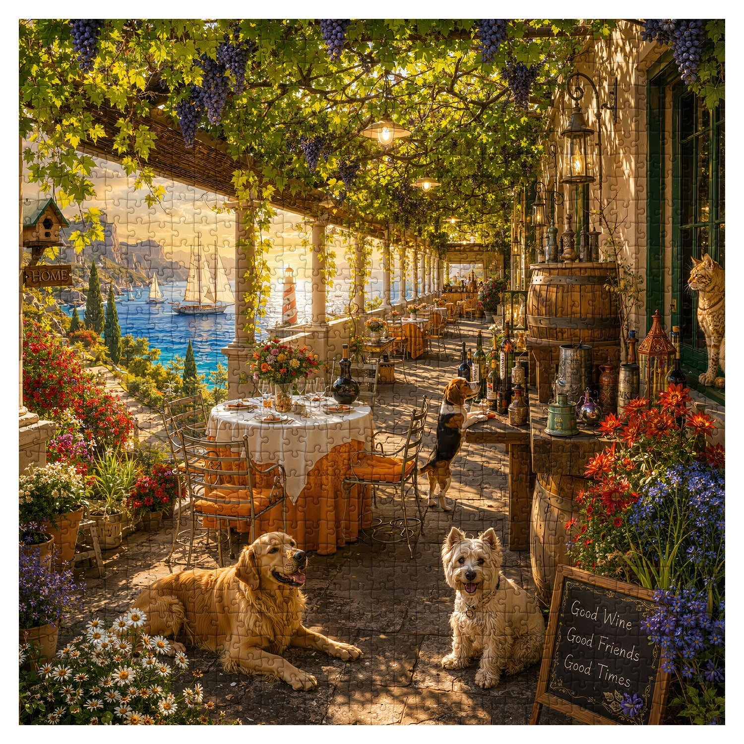 Sunset Vine Terrace Jigsaw Puzzle 1000 Pieces