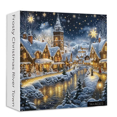 Frosty Christmas River Town Puzzle 1000 pièces