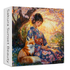 Sakura Sunset Beauty Jigsaw Puzzle 1000 Pieces