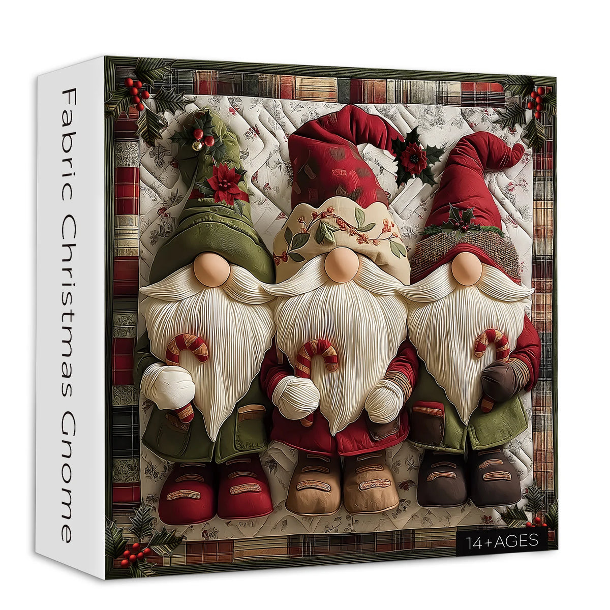 Stoff Weihnachten Gnom Puzzle 1000 Stücke