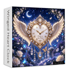 Winged Heart Clock Jigsaw Puzzle 1000 Pieces