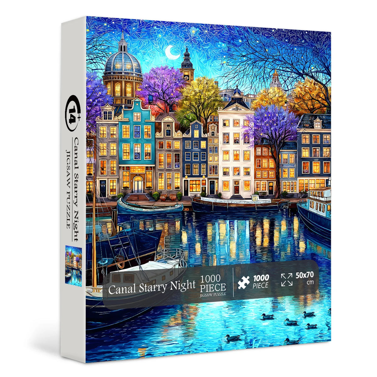 Puzzle Canale Notte Stellata 1000 Pezzi