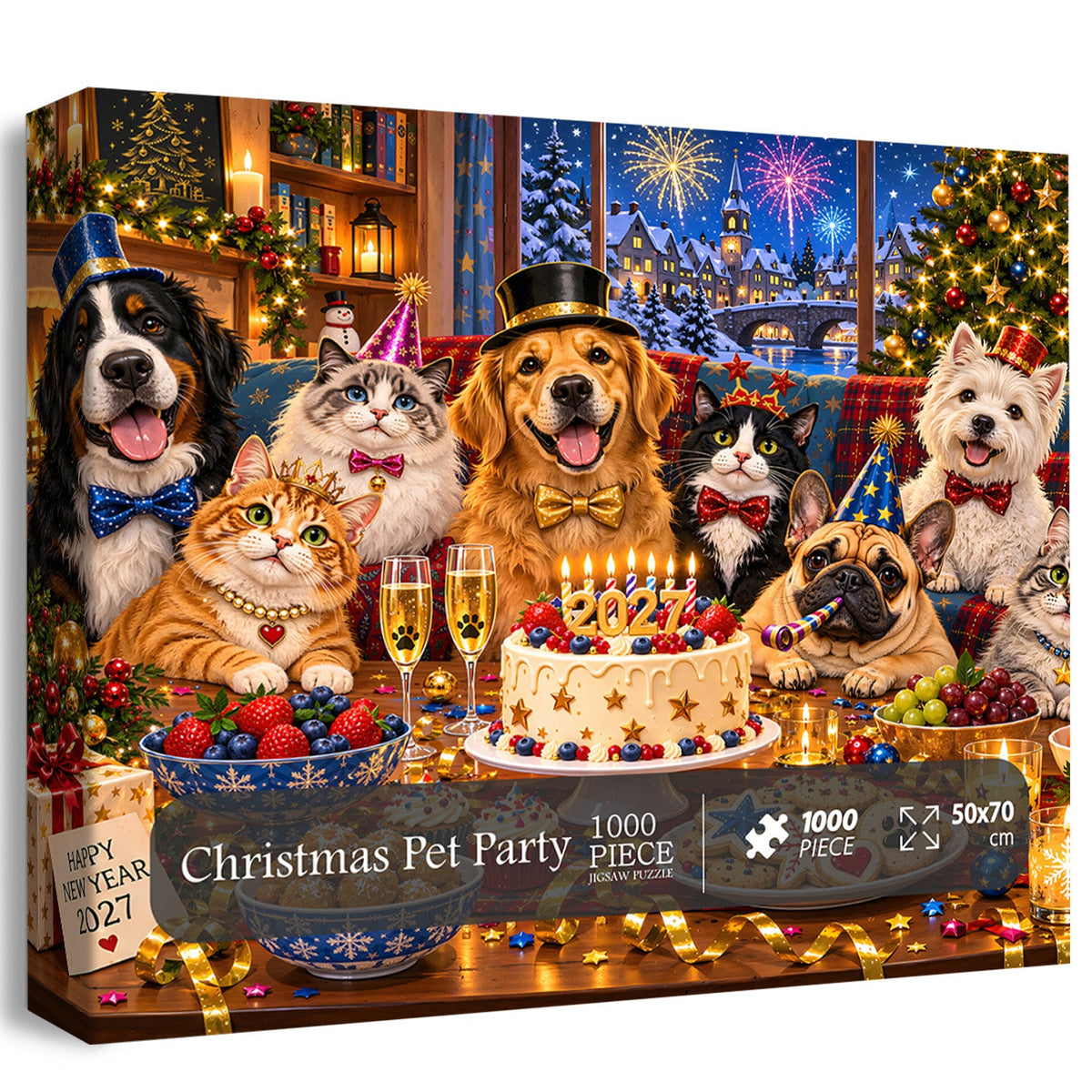 Christmas Pet Party Jigsaw Puzzle 1000 Pieces
