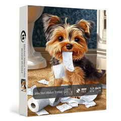Mischief Maker Yorkie Jigsaw Puzzle 1000 Pieces