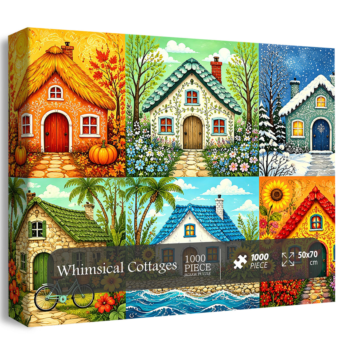 Whimsical Cottages Jigsaw Puzzle 1000 Pieces
