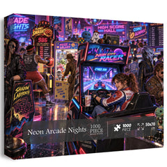 Neon Arcade Nights Jigsaw Puzzle 1000 Pieces