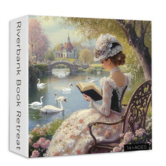 Riverbank Book Retreat Jigsaw Puzzle 1000 Pieces