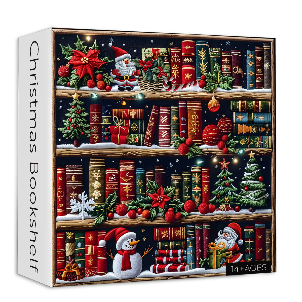 Christmas Bookshelf Jigsaw Puzzle 1000 Pieces