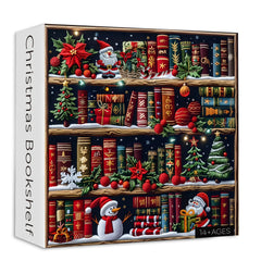 Christmas Bookshelf Jigsaw Puzzle 1000 Pieces