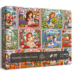 Monthly Garden Angels Jigsaw Puzzle 1000 Pieces