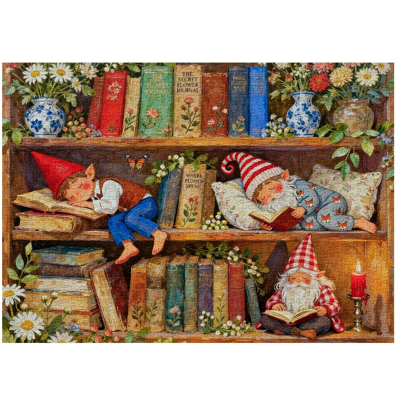 Sleeping on Pages Jigsaw Puzzle 1000 Pieces