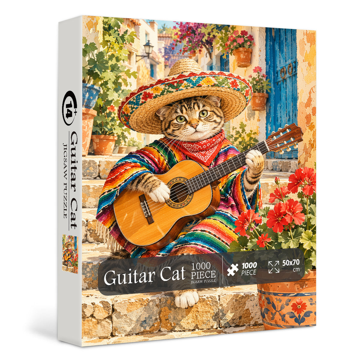 Guitar Cat Jigsaw Puzzle 1000 Pieces