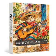 Guitar Cat Jigsaw Puzzle 1000 Pieces
