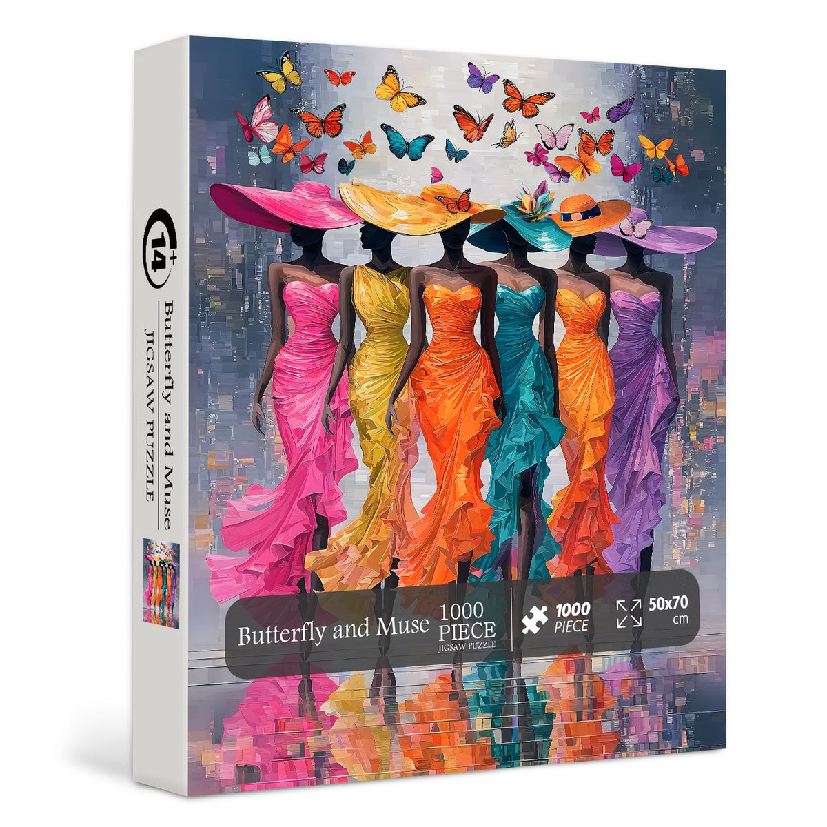 Puzzle Papillon et Muse 1000 pièces