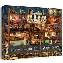 Home in Night Jigsaw Puzzle 1000 Pieces