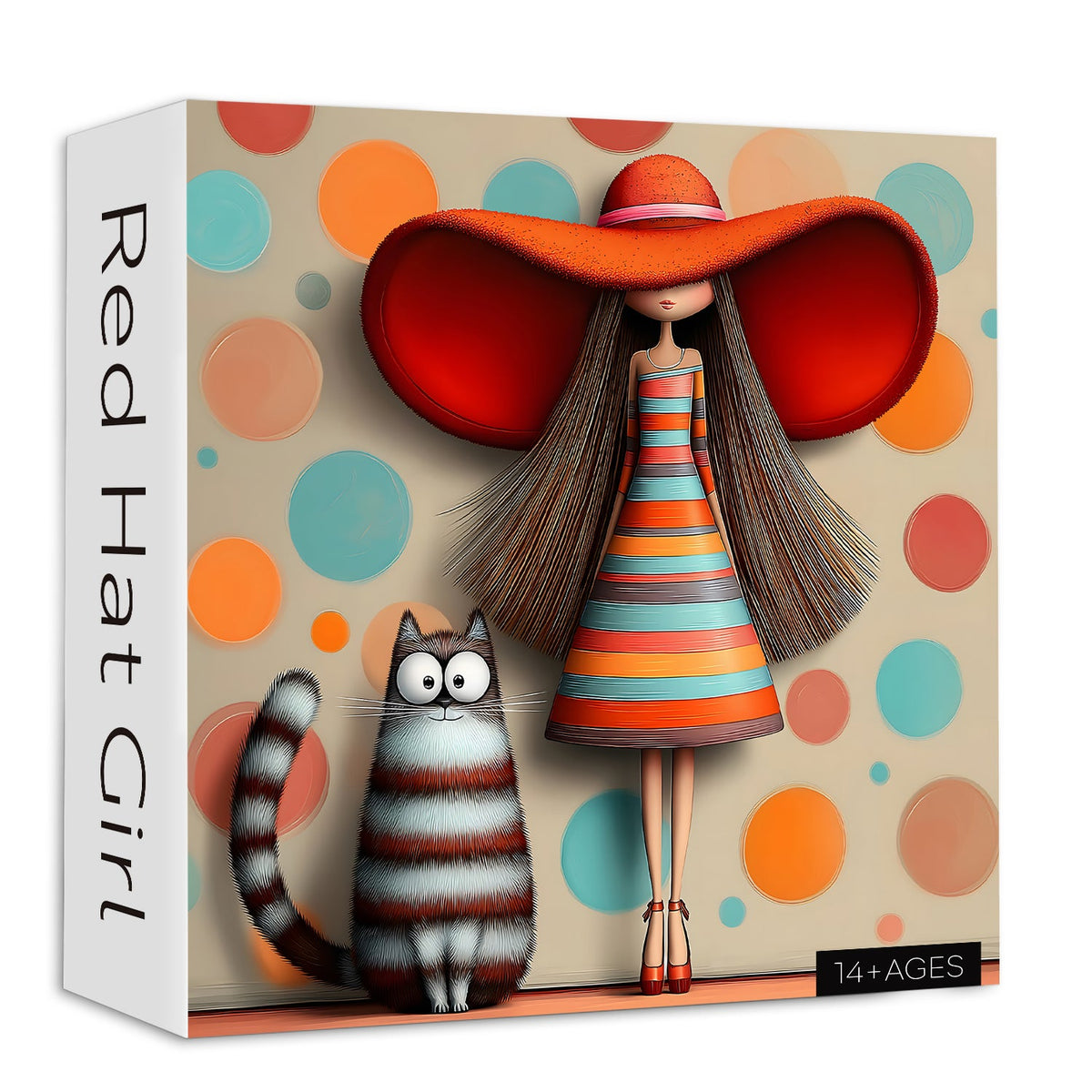 Puzzle con ragazza dal cappello rosso, 1000 pezzi