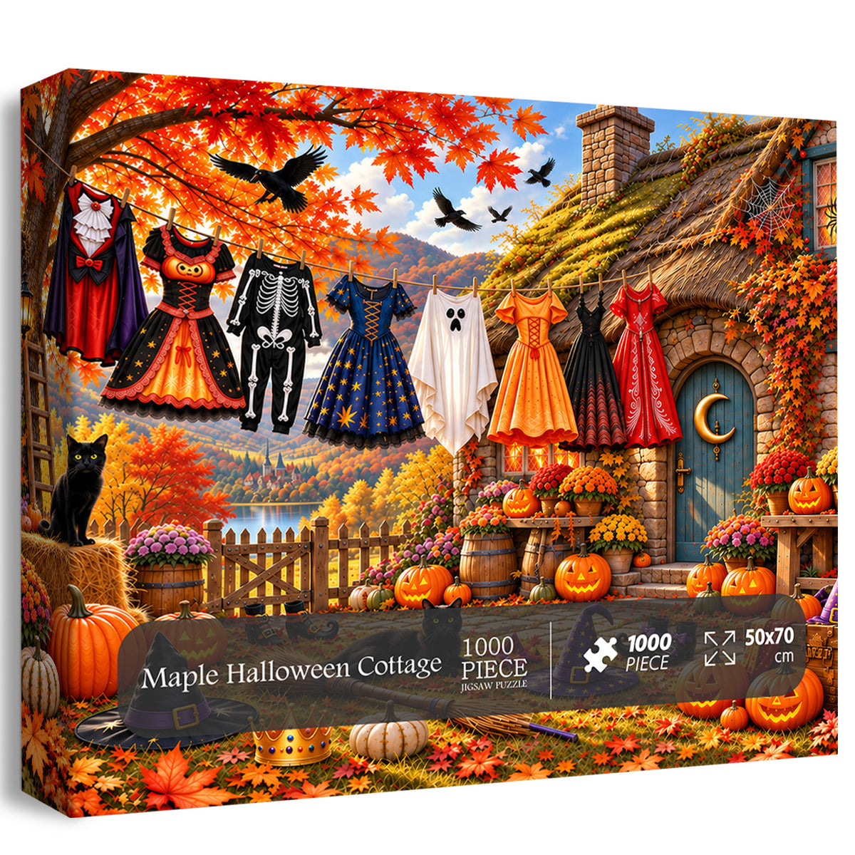 Maple Halloween Cottage Jigsaw Puzzle 1000 Pieces