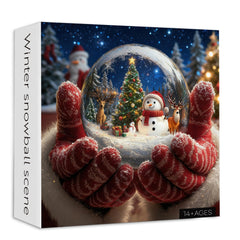 Winter snowball scene Jigsaw Puzzle 1000 Pieces