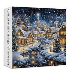 Christmas Village Riverfront Puzzle 1000 pièces