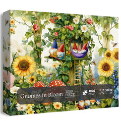 Gnomes in Bloom Jigsaw Puzzle 1000 Pieces