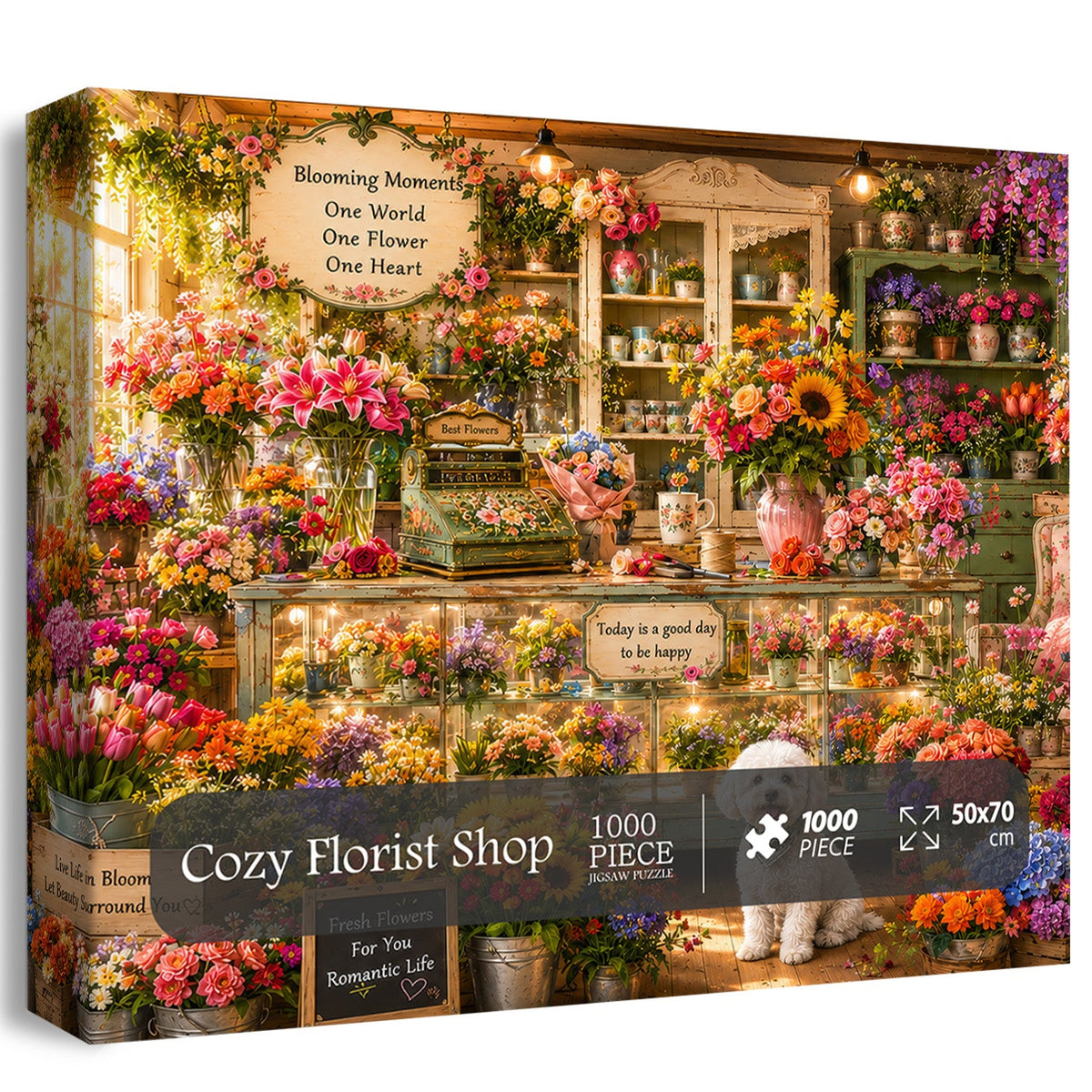 Gemütliches Blumenladen-Puzzle 1000 Teile