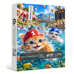 Swim Forward Bravely Jigsaw Puzzle 1000 Pieces