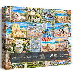 Küstengarten-Haustier-Montage-Puzzle, 1000 Teile
