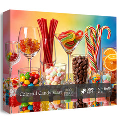 Colorful Candy Feast Jigsaw Puzzle 1000 Pieces