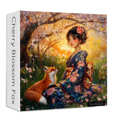 Cherry Blossom Fox Jigsaw Puzzle 1000 Pieces
