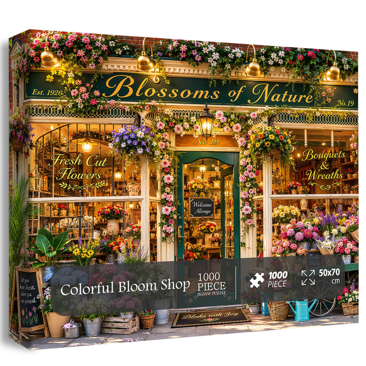 Colorful Bloom Shop Jigsaw Puzzle 1000 Pieces
